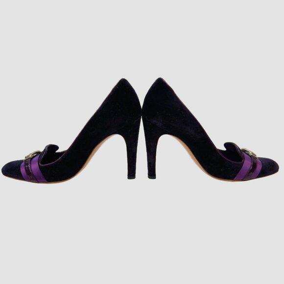 Gucci Purple Velvet Pumps sz 10 - Picture 10 of 13